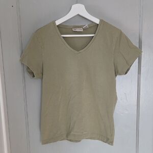 Vintage Faded Glory V-Neck Short Sleeve Top Size Ladies Large